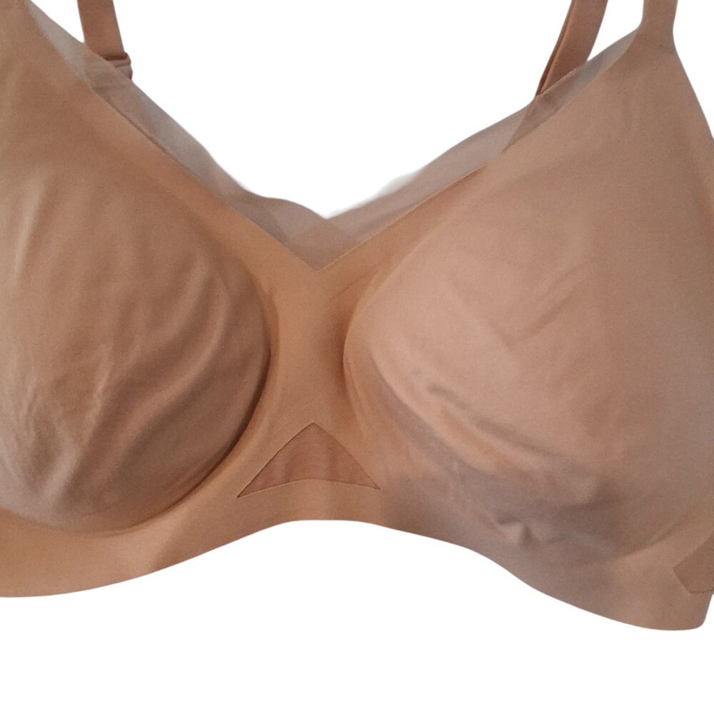 Honeylove Runway lace crossover bra womens XL wireless nude tan - Picture 2 of 4